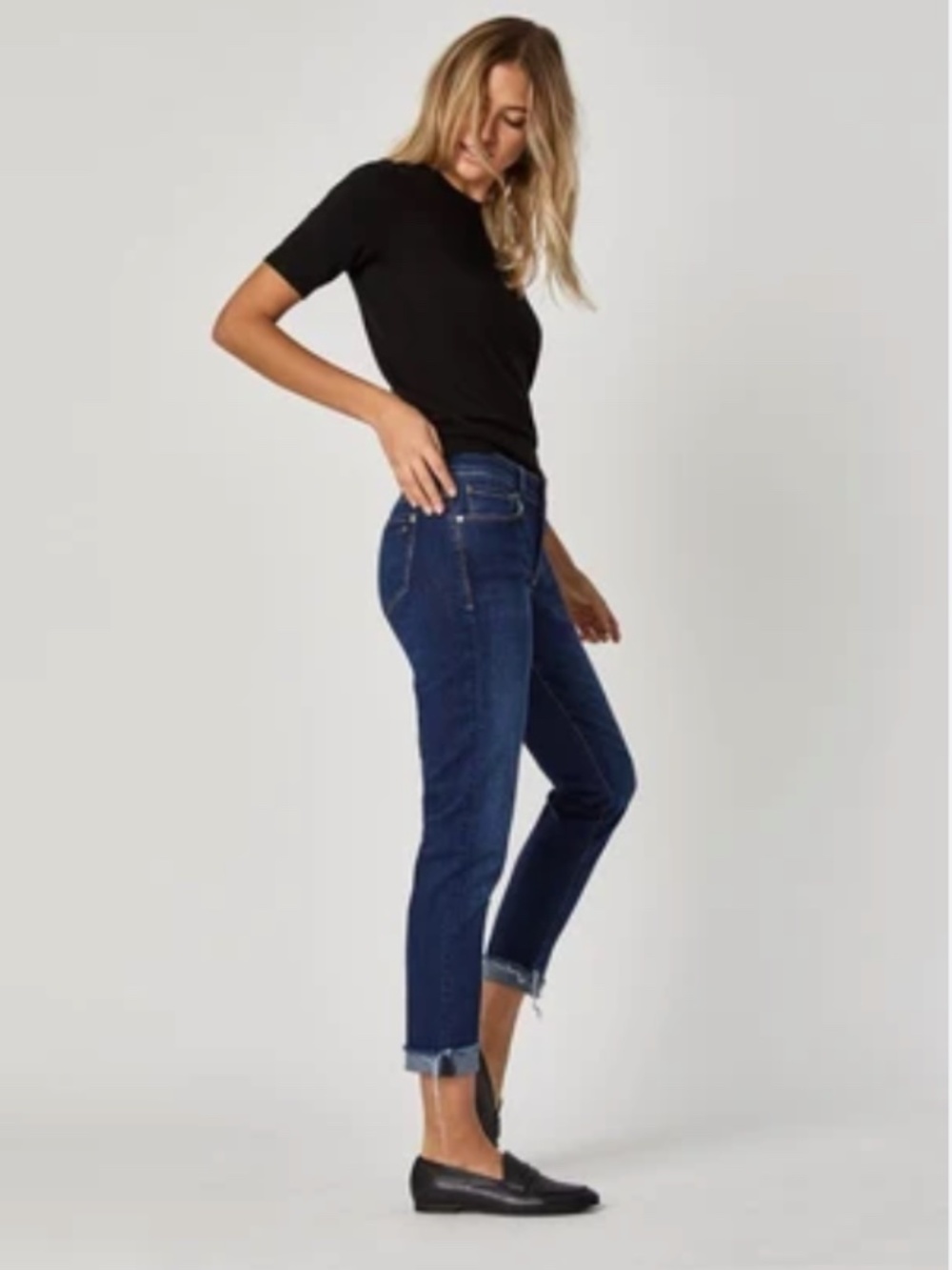 MAVI Ada Boyfriend Jeans Deep Blue Tribeca Size 32/27